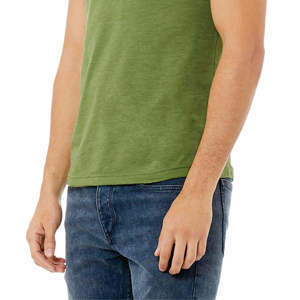 Camiseta CVC unisex verde brezo: 52% algodón peinado Airlume, 48% mezcla de poliéster - Product Image 5