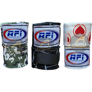 Vendaje de boxeo de algodón impreso personalizado Envoltura de seguridad manual de perforación rápida Envolturas de soporte personalizadas de fábrica - Product Image 1