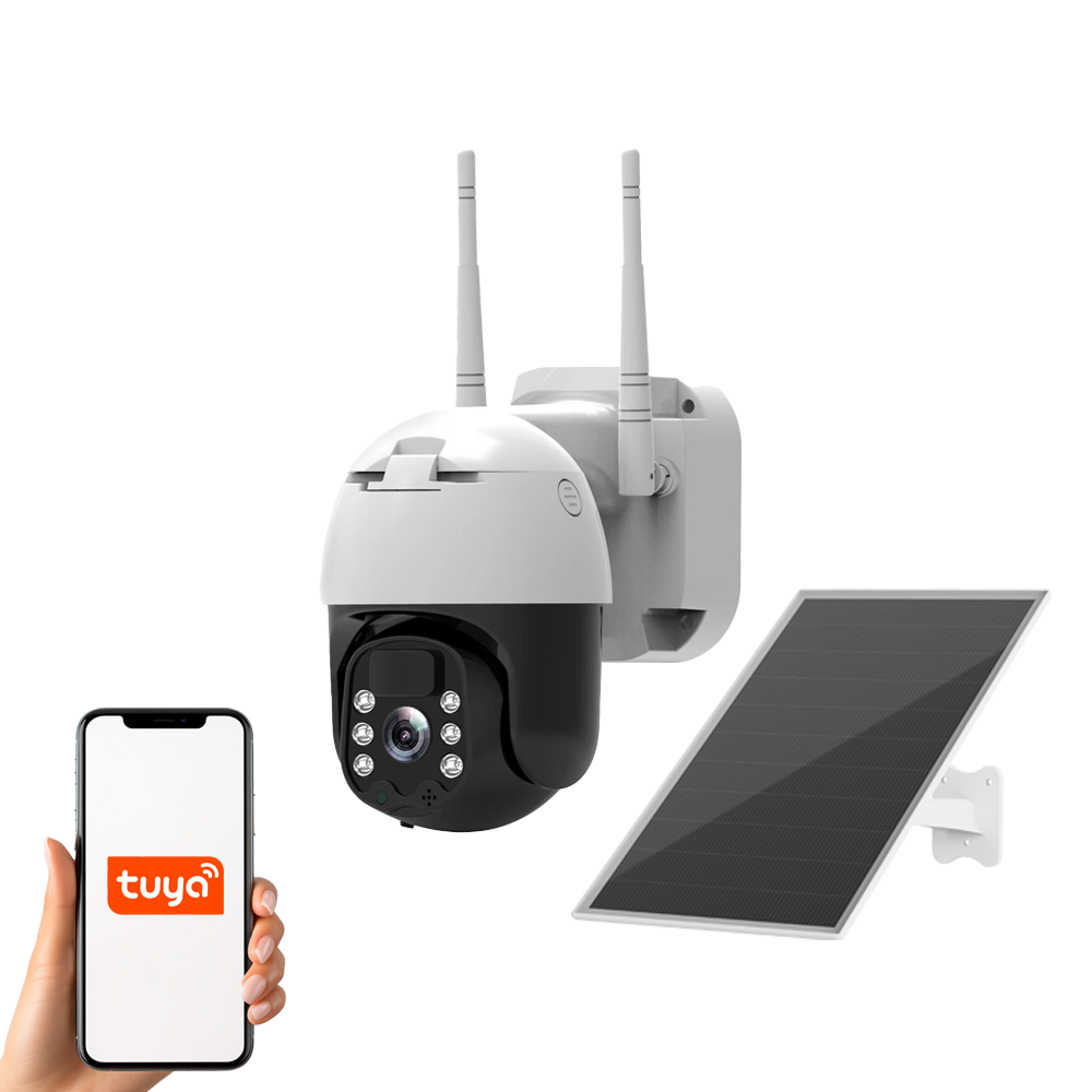 Tuya 4MP Smart Life Security Camera 4G LTE SIM Card Network 8W Solar Panel  8800 MAH Built-in Battery