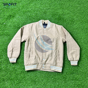 แจ็คเก็ตวาร์ซิตี้ผู้ชายยอดนิยมปี 2025 ทำจากผ้าขนสัตว์ 100% ปักลายแบบตั้งได้ ปรับแต่งได้ สไตล์สตรีทแวร์ แจ็คเก็ตเลตเตอร์แมนสำหรับฤดูหนาวสำหรับผู้ชาย - Product Image 2