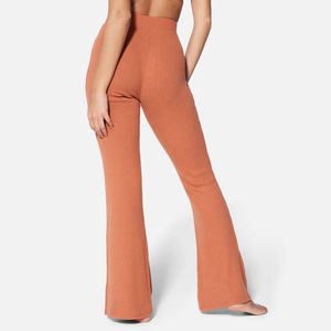 Pantalones de Invierno para Mujer, Corte Regular, Estilo Plano y Acampanado, Tela de Felpa, Detalle de Encaje, Impermeables, Transpirables, Cintura Elástica Alta - Product Image 2