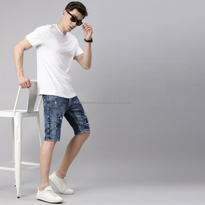 Nardon กางเกงขาสั้นผ้ายีนส์สีเทาสีพื้นสำหรับผู้ชายกางเกงทรงหลวมแนวสปอร์ตขากว้างเป็นมิตรต่อสิ่งแวดล้อม - Product Image 3