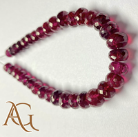 Perles rondes facettées en corindon rouge rubis en gros, provenance Chine, pour la fabrication de bijoux, cristal de quartz synthétique, brin de perles