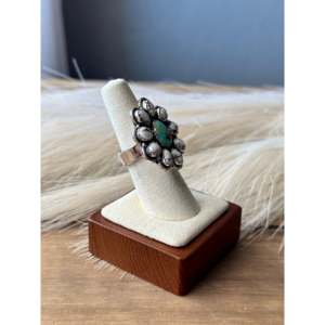Southwest Handmade Multi Stone Sterling Silver Cluster Ring Adjustable Bezel <b>Set</b> - Product Image 3