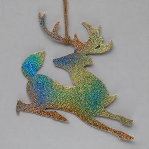 SparkleStag Cast Hanging Holiday Reno para decoración festiva del hogar Escultura navideña para exhibiciones de temporada - Product Image 6