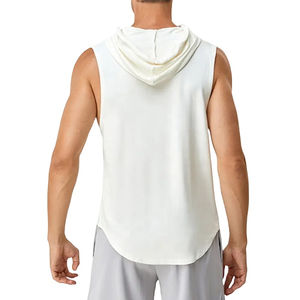 Ropa deportiva de la mejor calidad para hombre, ropa básica transpirable, camisetas sin mangas para correr, camisetas sin mangas para entrenamiento en blanco, sudaderas con capucha para hombre - Product Image 3