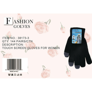 Women's <b>Black</b> <b>Touch</b> Screen Gloves for Outdoor Use - Product Image 1