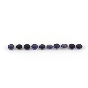 Pierres précieuses naturelles Iolite bleue, cabochons ronds de 4 mm, pierres brutes certifiées par un tiers, vente en gros Gopika Exports pour la bijouterie - Product Image 4