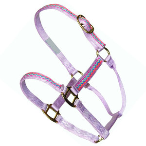 Superposition de tissage de lavande de licou de cheval en nylon de haute qualité réglable Durable pour 800-1100 Lbs Premium utilisation quotidienne taille moyenne - Product Image 5