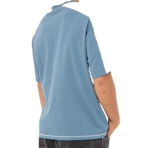 Customized Heavyweight Longline Arm Panel Pattern <b>Down</b> Shoulder Woven Fabric Trendy Sports Regular Fit OEM Srvice Men Shirt - Product Image 3