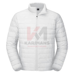 Chaqueta acolchada ligera y transpirable para hombre, abrigo de invierno repelente al agua a prueba de viento aislado, cuello levantado, 2 bolsillos laterales - Product Image 1