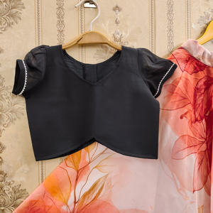 Ensemble Lehenga Choli ethnique pour enfants Shoryam, prêt à porter, vente en gros |   Lehenga imprimé longueur ras du sol pour filles, tenue de fête Diwali - Product Image 3