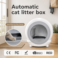 Bac à litière pour chat auto-nettoyant 65L, lavable, sans odeur, avec tamisage automatique, vente en gros d'usine OEM