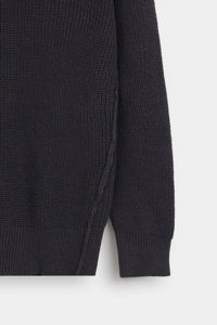 Pull tricoté d'automne à la mode avec fermeture éclair et boutons, manches longues, motif géométrique, en nylon/acrylique, style décontracté et doux - Product Image 6