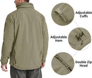 Chaquetas a prueba de viento impermeable al aire libre al por mayor transpirable hombres Softshell chaquetas de alta calidad logotipo personalizado otoño sin capucha senderismo - Product Image 4