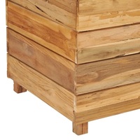 Jardinière en bois rectangulaire de style européen Grande jardinière de pot de fleurs de jardin avec vernis naturel et filet en métal pour plantes