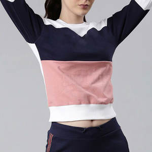 Women's Long Sleeve Pullover Sweatshirt with <b>Crewneck</b> Wholesale Price Front Logo Winter Hoodie Online Sale - Product Image 5