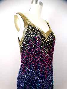 Robe de soirée noire antistatique sans manches motif longue forme de corps robes de cocktail pleine longueur pour les événements - Product Image 2