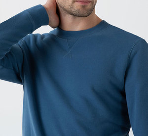 เสื้อสเวตเตอร์คอกลมแขนยาวผ้าฝ้ายแบบสวมหัวสำหรับผู้ชายเสื้อสเวตเตอร์แบบสวมหัวแขนยาวพิมพ์โลโก้ได้ตามต้องการ - Product Image 4