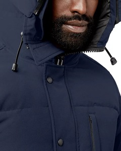 Custom Made Men's Winter Warm Puffer <b>Jacket</b> Solid Color Fashionable Waterproof with Hooded Collar - Product Image 2