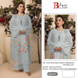 Pakistanaise Lawn Salwar Kameez Collection pour les femmes-Tenue de fête formelle Toutes les saisons Vente en gros Disponible - Product Image 2