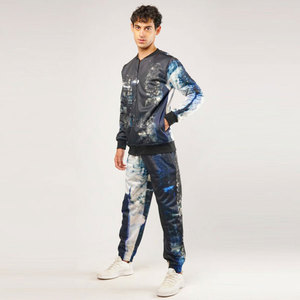Survêtement imprimé par sublimation sur mesure vestes et pantalons personnalisés sweats à capuche zippés brodés en détresse - Product Image 2