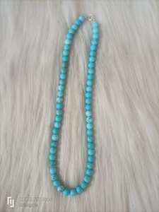 Venta al por mayor cuentas naturales de alta calidad turquesa 8 mm cuentas collar natural piedra curativa utilizada para la curación y la moda - Product Image 4