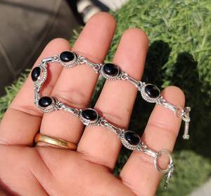 Pulsera de Plata de Ley 925 100% Natural con Piedras Preciosas de Labradorita Ovaladas en Forma de Pera, Regalo para Mujer, Proveedor de Joyería para Bodas y Fiestas - Product Image 2