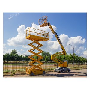 Telescopic Hydraulic Scissor Lift Cherry Picker 20m Max Working Height Heavy-Duty <b>Wheels</b> 300kg Load Capacity Includes Outriggers - Product Image 4