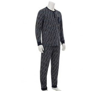 Batas de Hombre Transpirables con Estampado de Tejido de Rizo 100% Algodón Suaves Ligeras Cómodas Elegantes para Todas las Estaciones Ropa de Dormir Ropa de Casa - Product Image 5