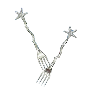 Meilleure vente ensemble de fourchettes en métal à poignée en forme d'étoile à bas prix pour un restaurant, un hôtel et un mariage - Product Image 1