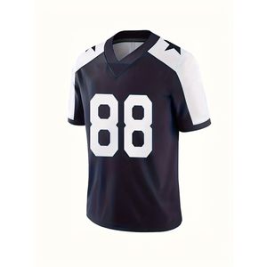 Uniformes de maillot de football américain respirant noir de rugby surdimensionné brodé Boxy personnalisé à forte demande en meilleure vente - Product Image 5