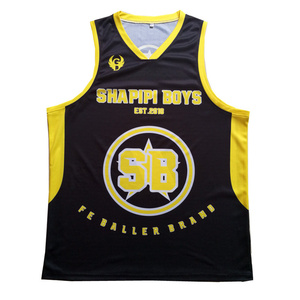 Maillots de sport unisexes 100% polyester sublimés, personnalisables pour jeunes, sans manches, pour équipes de basketball, singlet homme - Product Image 1