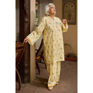 เสื้อเชิ้ตลินินพิมพ์ลายดอกไม้ 1 ตัว รุ่น SL-62022 ตกแต่งด้วยกระดุม - Product Image 4