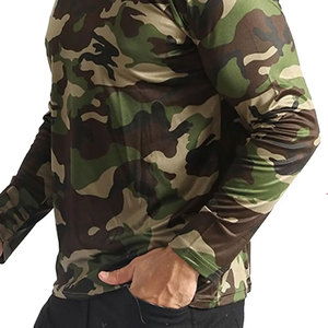 Camouflage Hunting <b>T</b>-<b>Shirt</b> Canvas <b>Polyester</b> Breathable Quick Dry Lightweight Outdoor Tactical Men's Autumn Wear - Product Image 5