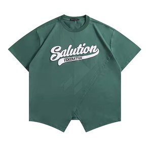 DTG เสื้อยืดวินเทจสำหรับผู้ชายเสื้อยืด2 in 1พิมพ์ลายเสื้อยืดฮิปฮอปโอเวอร์ไซส์ - Product Image 3