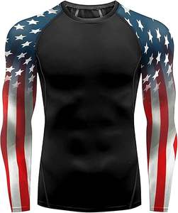 2025 personnalisé MMA Rash Guard chemise pour hommes à manches longues Compression Gym Wear Surf BJJ fournisseur OEM pour en vrac - Product Image 2