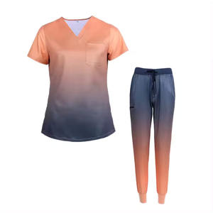 สีไล่ระดับสี Unisex เสื้อผ้าอาชีพระบายอากาศพยาบาลขัดเครื่องแบบแพทย์ Workwear โรงพยาบาลชุดขัดทางการแพทย์ - Product Image 1