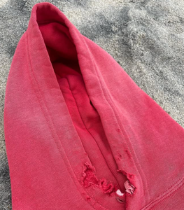 เสื้อฮู้ดผู้ชายผ้าฟลีซโอเวอร์ไซส์ผ้าคอตตอนฟอก100% ฟอกขาวสไตล์วินเทจย้อมสีย้อมตามสั่ง2025/26 500gsm 400กรัม - Product Image 6