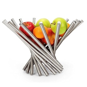 Hot Selling Handmade Luxury Stainless Steel Fruit & Vegetable Wire Basket Iron Bread Storage Bowl for Home Kitchen Counter Top - Product Image 2