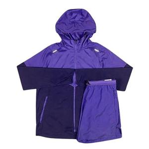 Sudadera cortavientos personalizada de hip hop para hombre, sudadera con cremallera completa, Sudadera con capucha para correr de color personalizado para hombre y conjunto corto apilado 2025 - Product Image 5