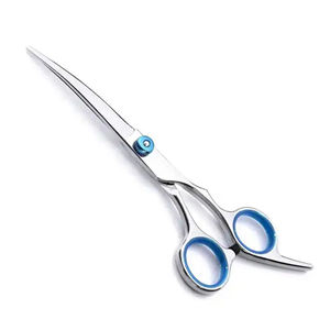 Tijeras de Peluquería Profesionales con Tornillo Ajustable y Reposadactos, Tijeras de Peluquería con Acabado de Espejo, Hoja Curva Afilada - Product Image 2