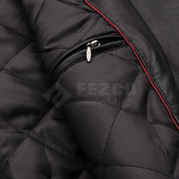 Diseña Tu Propia Chaqueta de Cuero de Alta Calidad, Impermeable y Transpirable, con Cuello Alto de Piel de Vaca, Cierre de Cremallera, para Hombre