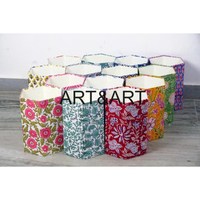 Poubelle en papier faite à la main de capacité de 5L, bloc à main, imprimé floral, poubelle de taille, poubelle décorative pour la maison, grossiste direct