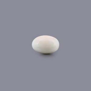 Cortina de Ágata de Coral Sintético Blanco de 16.93 Quilates, Pulida y de 6mm de Alto - Product Image 1