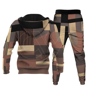 Chándal para hombre 2024 último chándal estampado chándales transpirables conjunto de dos piezas de alta calidad - Product Image 3