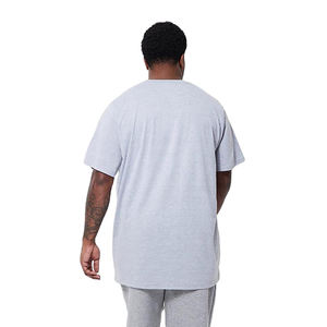 Camiseta Extra Grande de Dos Tonos Personalizada para Hombre, Algodón Grueso, Estilo Urbano, Bloques de Color, Corte Holgado, Hombros Caídos - Product Image 2