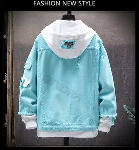 Design personnalisé Vestes en jean pour hommes col montant hiver respirant décontracté vêtements d'extérieur pour hommes - Product Image 6