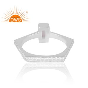 Nuevo diseño elegante de plata esterlina Natural Cz anillo de piedras preciosas diseño personalizado joyería para mujer regalo para ella - Product Image 3