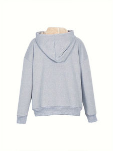 Sweats à capuche pour femmes sweats à capuche pour femmes sweat femme couleur unie sweat chaud à capuche à lacets sweat d'hiver avec poches - Product Image 5